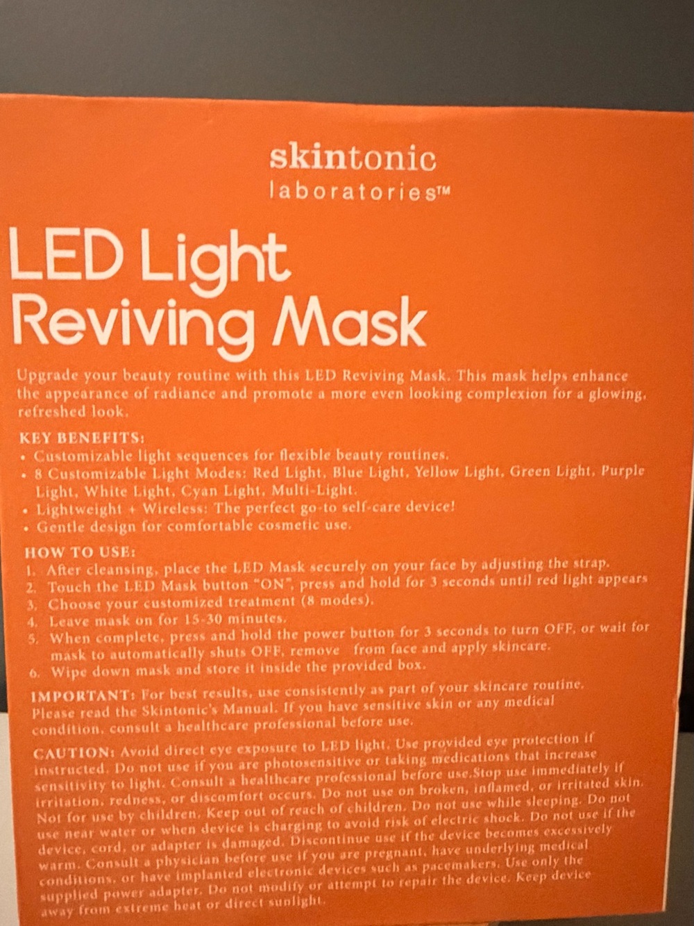LED Light Reviving Mask - White - Picture 3 of 9